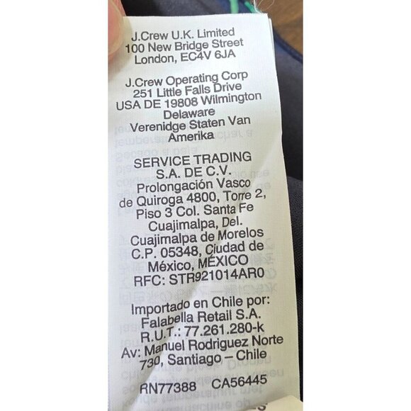 J. Crew Floral scalloped cami top women size 0 Style AL504 SP20 Blue Print Spagh - Picture 8 of 10